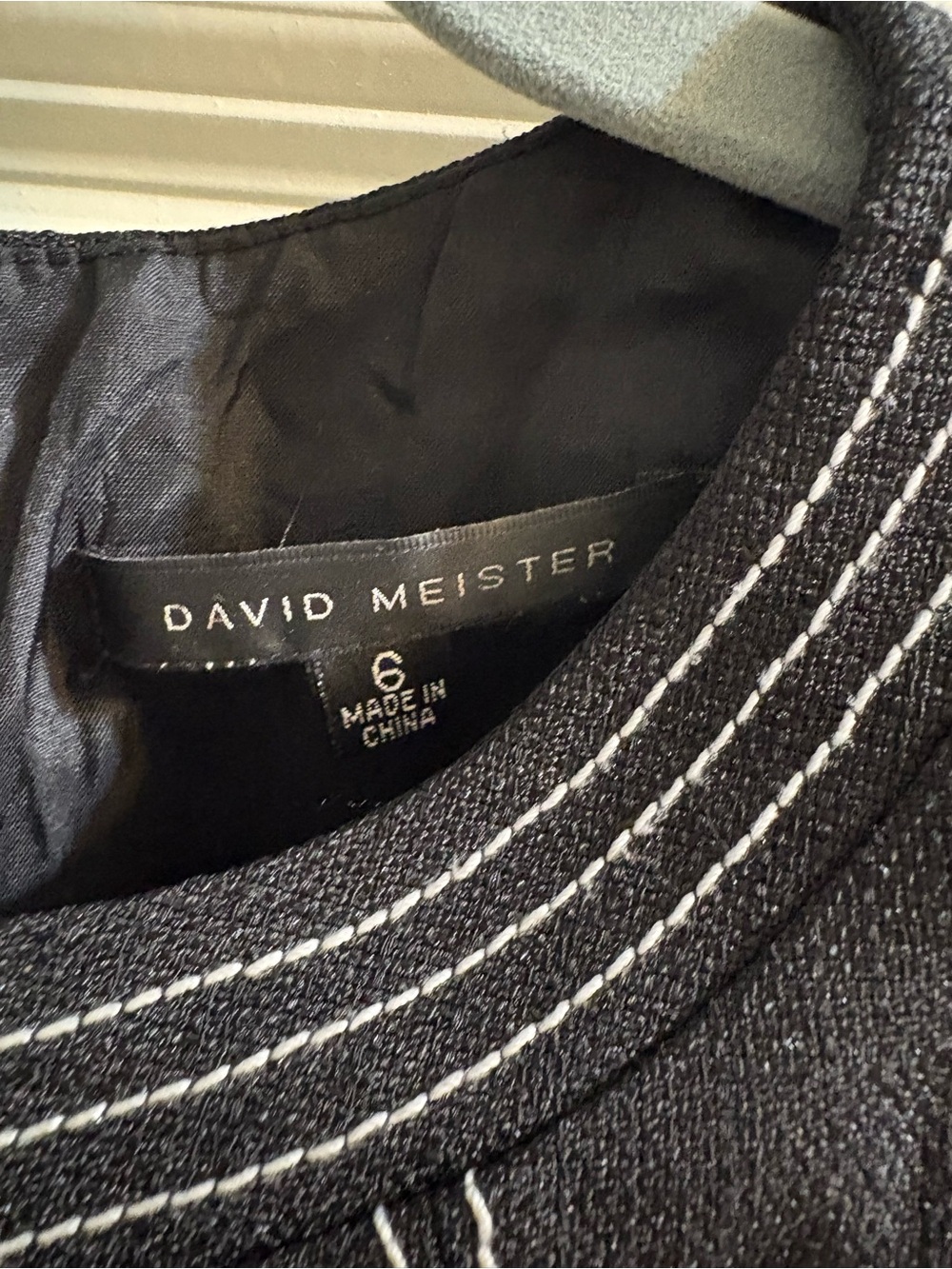 David Meister Black Midi Sheath Dress with Contrast Stitching size 6
Classic - Picture 3 of 8